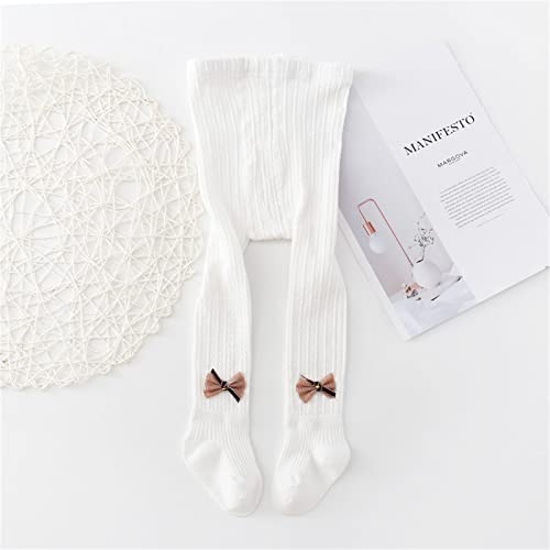 Baby Girls Footed Knit Tights Toddler Dance Ballet Cotton Pantyhose with Cute Bow Warm Comfy Soft Leggings Birthday Outfits2
