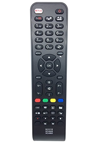 vinabty ersetzt Fernbedienung rc5118?rc4848?rc4862?F¨¹r Hitachi DIGIHOME Alba Polaroid FINLUX rc5118?Smart TV DVD