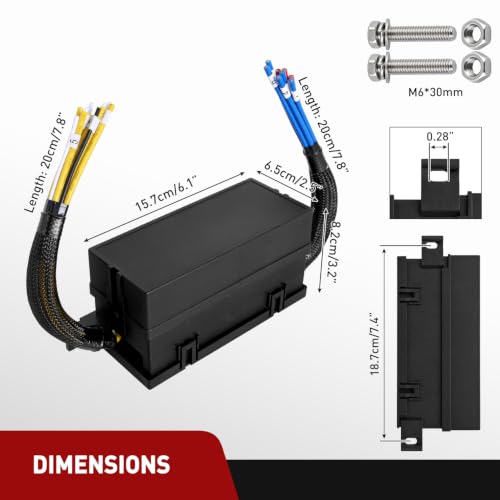 Image of Nilight 12V Fuse Relay Box 6 Relays 4pin 40A 11 Fuses Pre-Wired Block Kit | 11-Way ATC /ATO Blade Fuses Holder 12AWG Pre-Wired Relay Box Universal for Automotive Car Truck Camper Boat