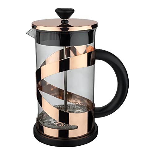 Café Olé Classico Kaffeepress Kupfer, 800 ml / 3 Becher / 6 Espressotassen, French Press-Kaffeemaschine, Edelstahl-Sieb, Glaskörper… – Ansicht 1