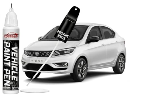 Image of xdotoar Car Touch Up Paint Pen for Tata TIGOR Pristine White | Factory Color Matched 2K Paint Technology | Car Scratch Remover & Paint Chip Repair | Quick Dry Formula | Rust Protection | 18ml