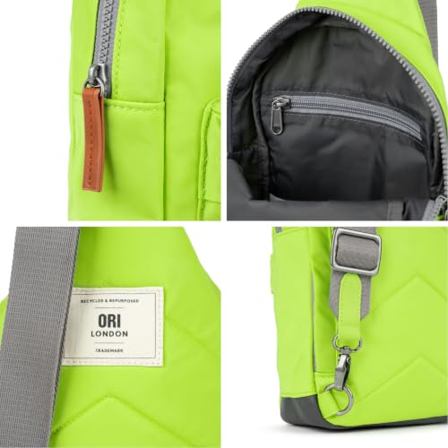 Image of ORI LONDON Crossbody Bag - Nylon Travel Sling Bag for Women & Men with Chunky Zippers - The Willesden