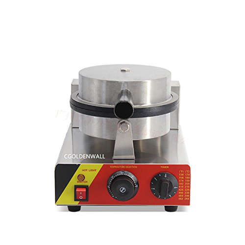 CGOLDENWALL NP-598 Máquina para Hacer Rollo de Huevo Profesional Gofrera de Barquillo Eléctrica Antiadherente de Acero Inoxidable Ideal para Hacer Cucurucho de Helado Certificado CE