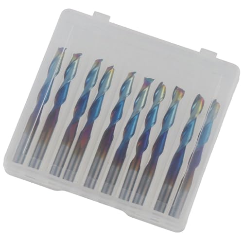 Image of FEIYING 10PCS 3.175 * 22 * 39mm Carbide Ball End Mills,Tungsten Steel Milling Cutter,Acrylic Burr-Free Engraving Machine Tool,Spiral Router Bits for Carving Standard Milling