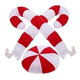 LABRIMP クリスマス車用装飾品 聖誕手杖鹿角 車窓に簡単取付 耐久ファブリ