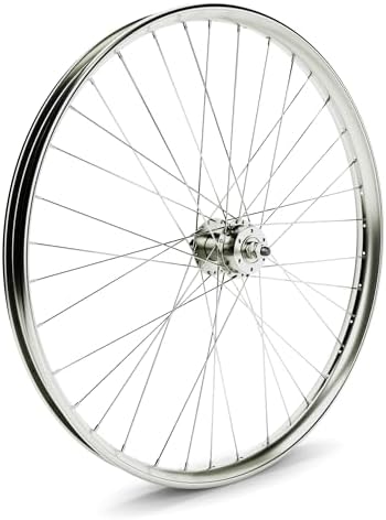 BBR Tuning Heavy Duty 12 Gauge 26Inch x 1.25 Inch Front Bike Rim - Bicycle Wheel - Mountain Bicicleta - Disc Brake Ready - Silver