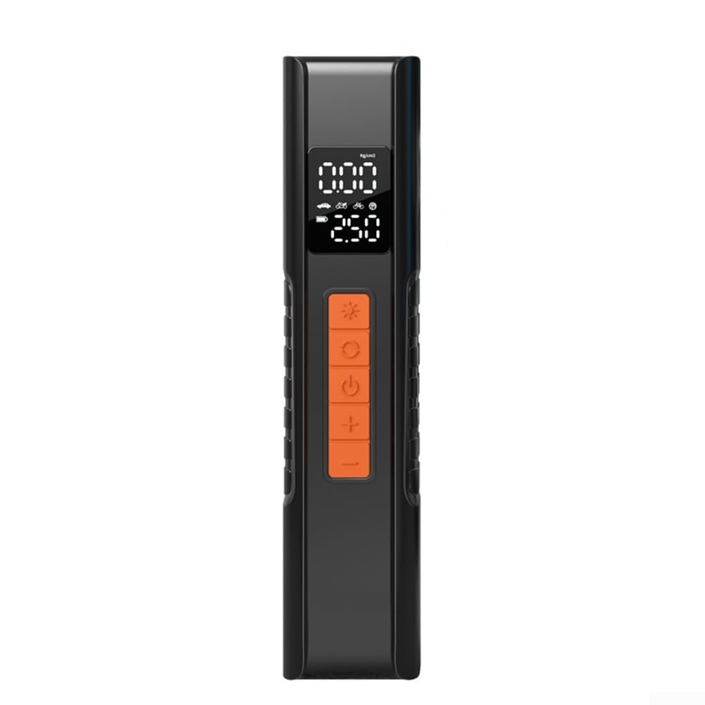 Reifenfüller Kabellos Automatisch Stopp 30L/min(All Black) | Kabelloses Design, frei von Steckdosen, ideal für unterwegs, schnelle Montage, kompakte Größe