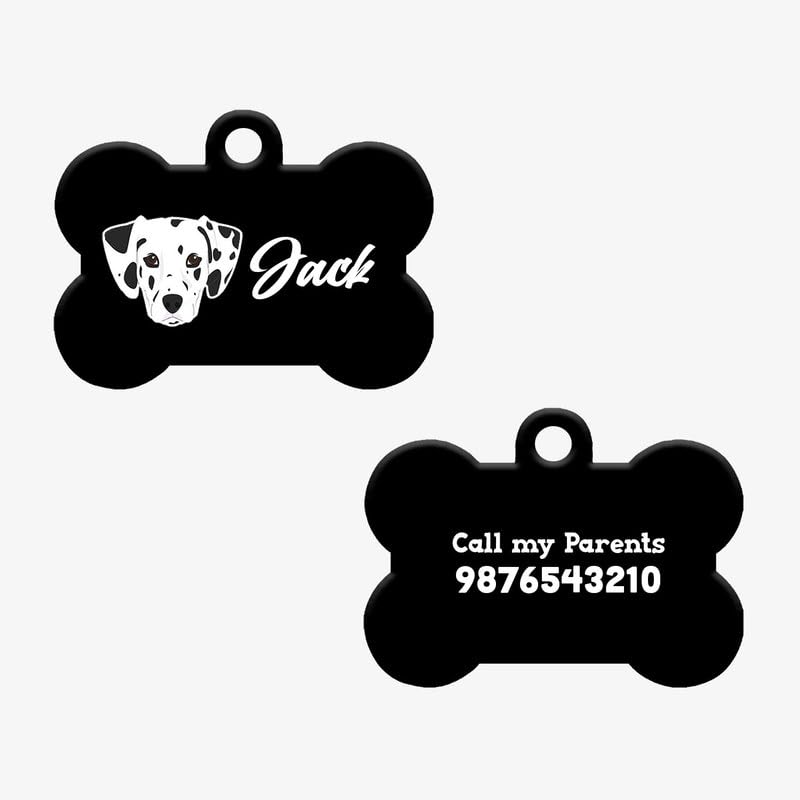 IndiHopShop Personalized Pet Id Tag | 30+ Breed Designs | Personalized Dog Name tag for Labrador, Golden Retriever, Beagle, Shihtzu, Indie and More | 3.5 * 1.5 in (Black, Dalmatian) (B0CLYZC2J4) Amazon Price History, Amazon Price Tracker