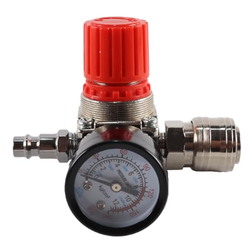 Gorise Regulador De Presión De Aire Comprimido De 1/2 Pulgada Y 1/4 Pulgada Con Rodillos, Válvula De Conmutación De Presión De 120 PSI Para Compresor De Aire.