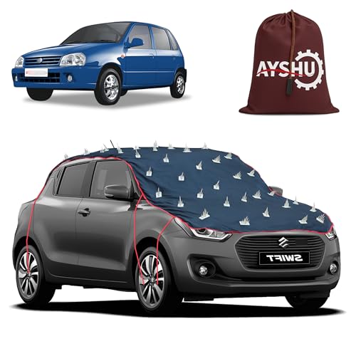Image of AYSHU Water-Resistant Spike Car Cover for Maruti Suzuki Zen - Protects from Dogs, Monkeys, Dust, Sunlight & UV - Full Roof Universal Fit