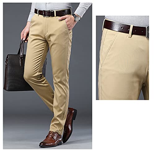 Pantalón casual clásico hombre talla 33 color marrón oscuro miniatura 2