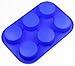 Allforhome 6 Round Silicone Cup Cake Molds Cake Baking Pans Muffin Cups Handmade Soap Molds Bath Bomb Chocolate Craft Art Soap Mousse Cake DIY Molds