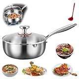 Versement bidirectionnel : le design à double inclinaison de cette poêle permet un service sans effort et sans déversement. Il gère facilement les soupes chaudes, les sauces et autres liquides à haute température, éliminant ainsi le risque d'éclaboussures.