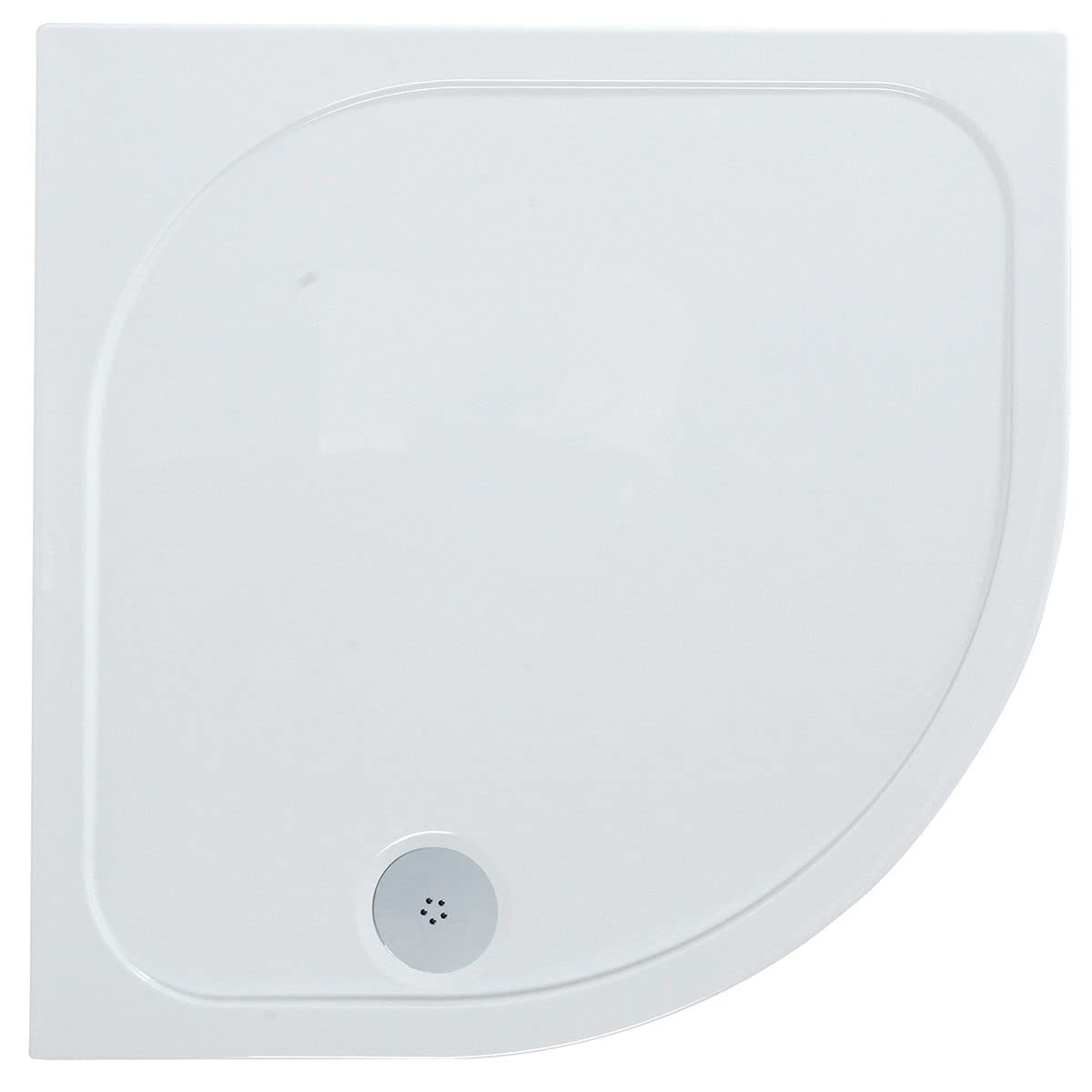 Go Bathrooms Anti Slip White Shower Tray 800 x 800mm Quadrant Non-Slip Shower Enclosure Cubicle Low Profile Shower Tray