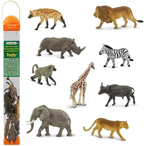 Safari Ltd. South African Animals TOOB - 9 Figurines of Elephant, Lion, Giraffe, and More - Educational Toy Set for Boys, Girls and Kids Ages 3+ Cover
