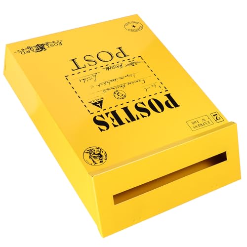 Boîte aux lettres jaune en fer de qualité supérieure HEALLILY