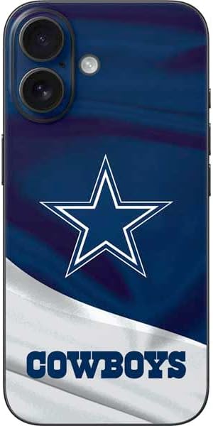 Skinit Decal Phone Skin Compatible with iPhone 16 - Officially Licensed NFL Dallas Cowboys Design