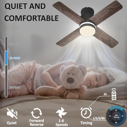Ventilateur de plafond éclairage RVB idéal pour salon et chambre - 6