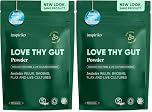 Inspiriko Organic Prebiotics for Gut Health - Award-Winning 10-in-1 Gut Health Powder with Superfoods, Inulin, Probiotics and Prebiotics. No Added Sugar, Made in UK, 180 Grams (Pack of 2)