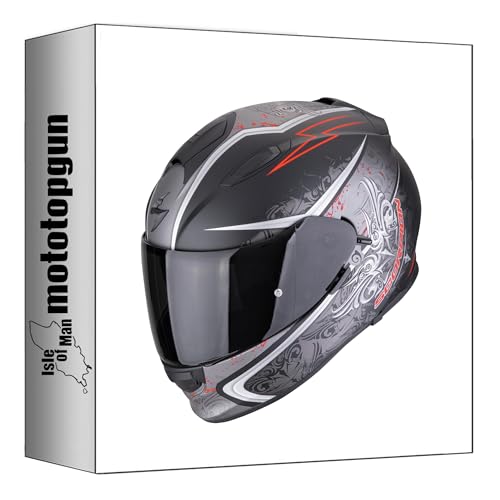 Casque intégral Scorpion exo-491 Run noir rouge taille M mototopgun 48-101-24-04