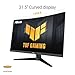 ASUS TUF Gaming 31.5” 1440P Curved HDR Gaming Monitor (VG32WQ3B) – QHD (2560 x 1440), 180Hz, 0.5ms, 1500R, Extreme Low Motion Blur, FreeSync, 90% DCI-P3, Shadow Boost, DisplayWidget, 3 yr Warranty