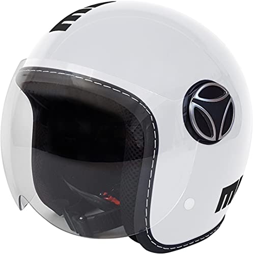 10200000024 Casco Momo Baby White Glossy/Black JM