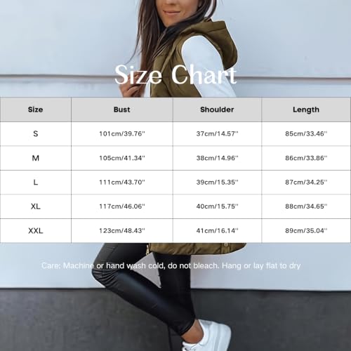 ANANASURF Womens Long Puffer Vest Winter Hooded Quilted Jackets - image 8