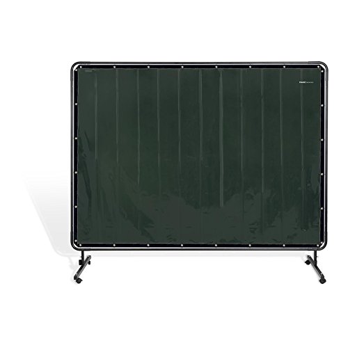 Stamos Germany Cortina de Protección para Soldadura con Bastidor SWS02 (Material de vinilo especial - 4 mm, Costuras e hilos de KEVLAR®, Dimensiones 239 x 196 cm)