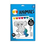 Omy Paint with Water Activity Kit, 12 Animal Design Sheets, Paint and Paint Brush Included