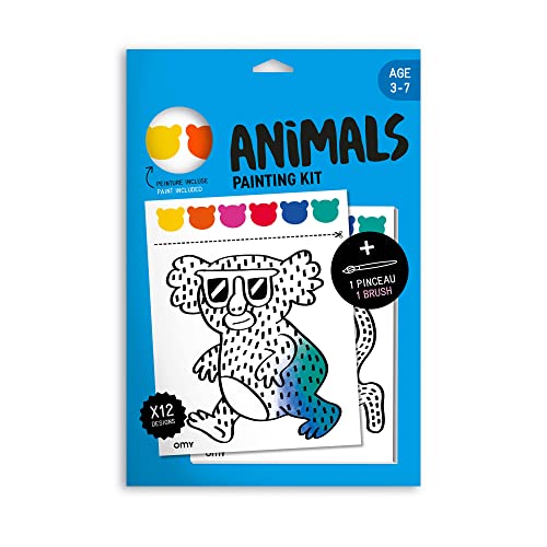 Omy Paint With Water Activity Kit, 12 Animal Design Sheets, Paint And Paint Brush Included #TOP6