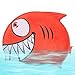 Menolana Shark Shaped Swimming Cap Swimming Hat Anti-Slip Elastic Waterproof Soft Swim Gear Swimwear Hat for Children Boys Girls Teens, Red