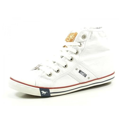 MUSTANG Damen 1099-502-1 Hohe Sneaker, Weiß (weiß 1), 38 EU