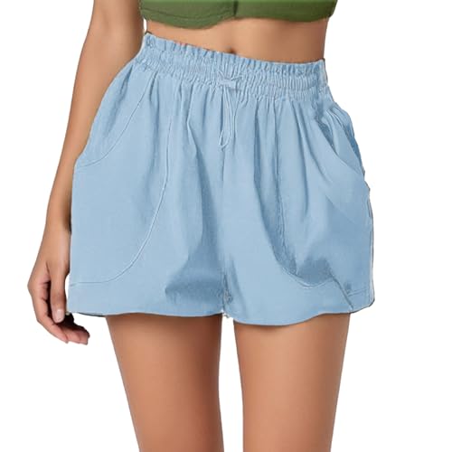 Short running femme 2 en 1 sport gym avec 3 poches zippées rouge