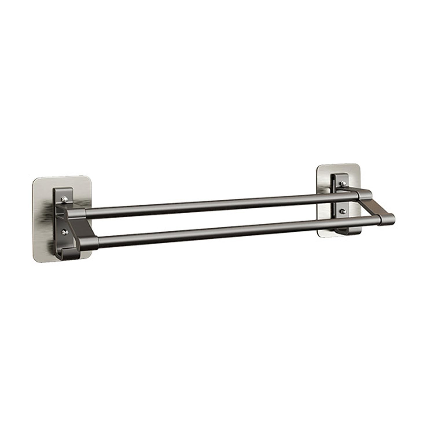 LMYSXAOZ Towel Shelf Multi-Function Rack Aluminum Alloy Storage Wall Mounted Bath Rail, Double Bar For Bathroom(60cm/23.6in)