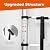 SYTOALND Telescoping Extension Ladder, 16.5FT Aluminum Alloy, Portable Multi-Purpose Folding Design, 300 lbs Load Capacity, 13-Step with Fool-Proof Operation (Black-8.5FT)