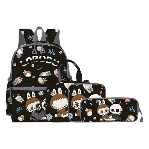 Ansamy 4pcs Cartable Fille Primaire Sac à Dos Enfant...