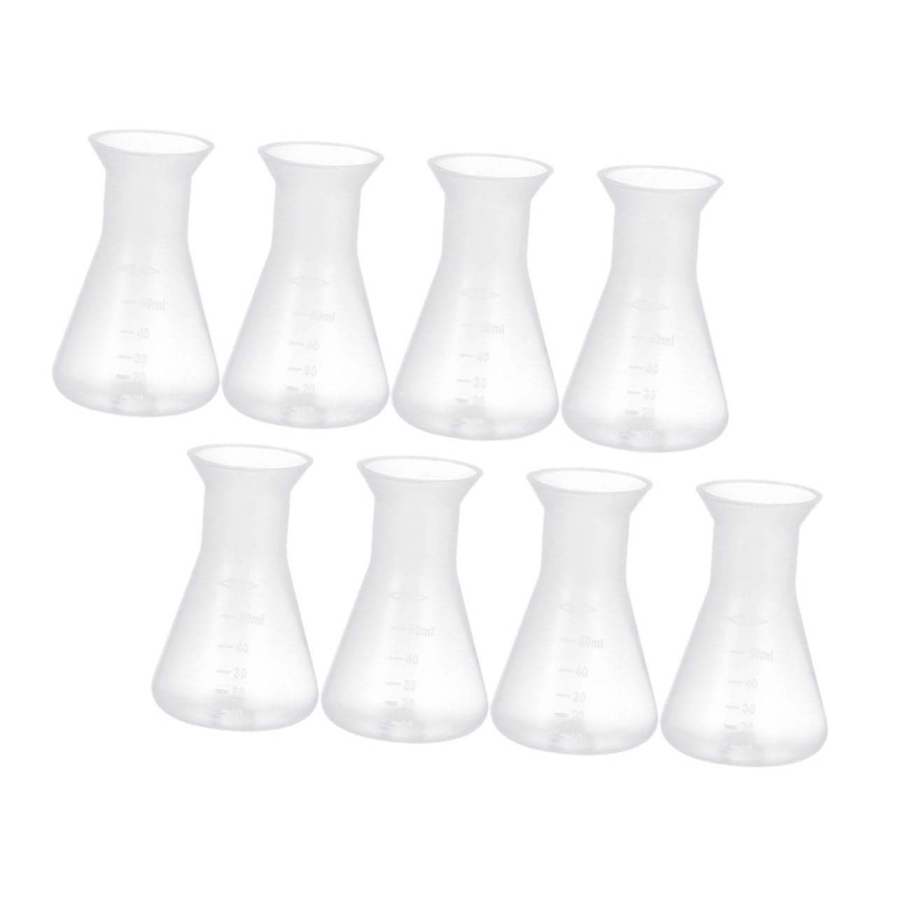 iplusmile 40 Stk Laborkolben chemische Flasche chemischer Erlenmeyerkolben Wissenschaftsflasche Chemie Kolben plastikflasche kunststoffflasche Versuchskolben Kunststoff-Erlenmeyerkolben pp
