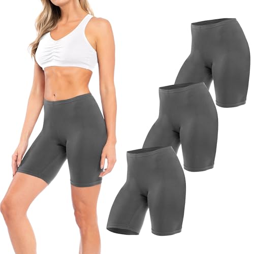 Image of Sexy Basics Women's Cotton Stretch Active Slip Shorts | 3 Pack & 6 Pack Boy Short Boxer Briefs