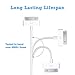 5-Feet 30-Pin to USB 2.0 Cable Sync and Charge Compatible with iPhone 4, iPhone 4S, iPhone 3G, iPhone 3GS, iPad 1, iPad 2, iPad 3, and iPod - Pack of 3 (1.5 Meter/5 Feet)