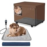 Heated Cat House-FT (Sepia, Large)
