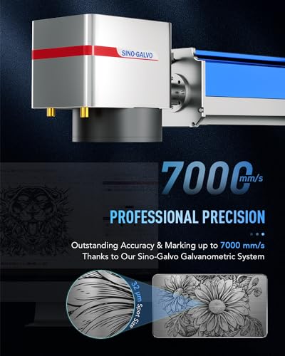 OMTech 50W Fiber Laser Engraver with Rotary
