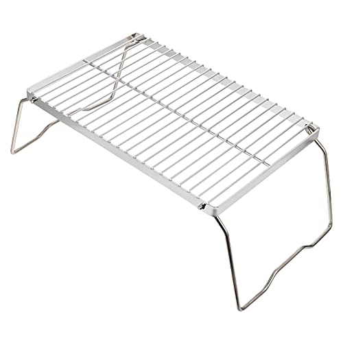 Mikikit Folding Grill Portable Bbq Campfire Grill Outdoor Barbecue Rack Space-saving Design
