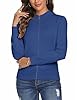 Totatuit Womens Zip Up Jacket Long Sleeve Open Fro... #3