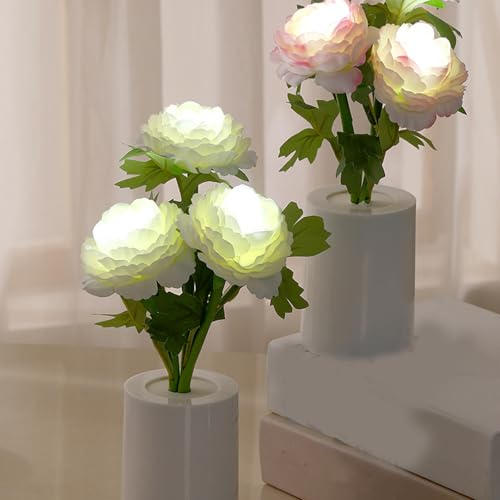 Lámpara de mesa Peonía LED realista en ABS miniatura 6