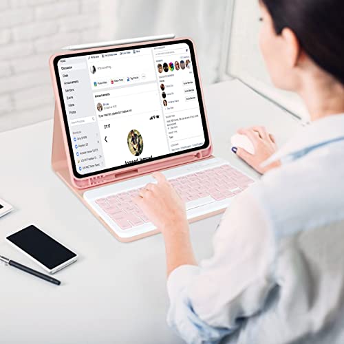 CC Store Case with Keyboard for iPad Air 11 inch M3 2025/M2 2024, iPad Air 5/4 10.9 inch, Keyboard Case for iPad Pro 11 4/3/2/1Gen, Wireless Detachable Keyboard Cover with Pencil Holder, UK Layout - Image 8