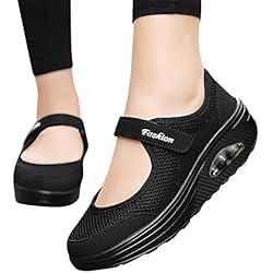 Zapatillas CuñA Mujer - Adelgazar Zapatos Bambas Jogging Zapatillas De Running Zapatos Mujer Comodos Zapatos Casuales De Punto Correr Platform Sneaker