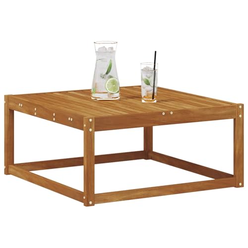 Mesa cuadrada de jardín resistente a la lluvia y al sol de acacia 4