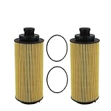 2 Pieces Engine Oil Filter with O-Ring Kit Compatible with Chevrolet Trailblazer 2012 2013 2014