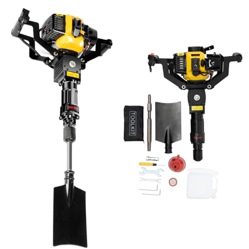 DAOHHFO 52CC 1900W Digger Pelle portable à essence 2 temps Pelle portable pour arbre de jardin, arbre de jardin, arbre de jardin, pour semis forestiers,...