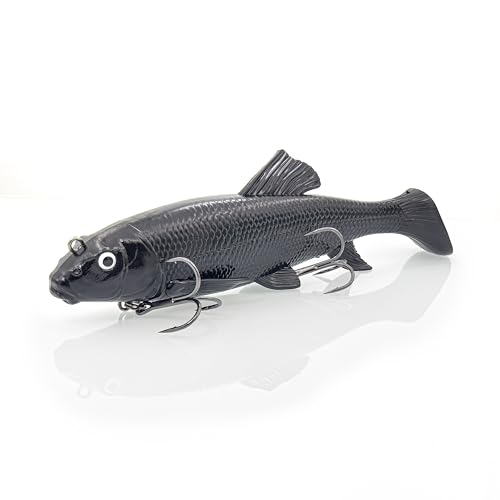 Savage Gear 3D Sucker Freshwater Fishing Lure, Black, 12in, Perfect for Musky, Pike, and Walleye